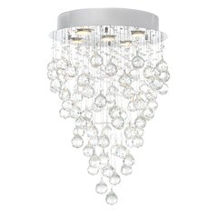 Rain Drop 5 Light Flush Mount With Chrome Finish