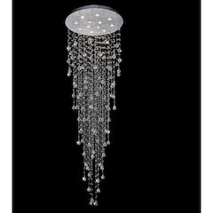 Rain Drop 12 Light Flush Mount With Chrome Finish