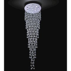Rain Drop 16 Light Flush Mount With Chrome Finish