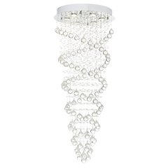 Double Spiral 6 Light Flush Mount With Chrome Finish