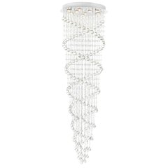 Double Spiral 9 Light Flush Mount With Chrome Finish