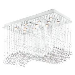 Twinkle 11 Light Flush Mount With Chrome Finish