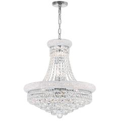 Empire 14 Light Down Chandelier With Chrome Finish