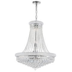 Empire 18 Light Down Chandelier With Chrome Finish