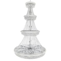 Empire 42 Light Down Chandelier With Chrome Finish