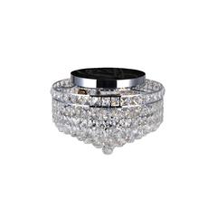 Luminous 3 Light Flush Mount With Chrome Finish