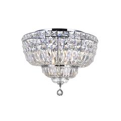 Stefania 8 Light Bowl Flush Mount With Chrome Finish