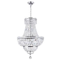 Stefania 8 Light Down Chandelier With Chrome Finish
