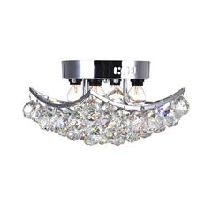 Queen 4 Light Flush Mount With Chrome Finish