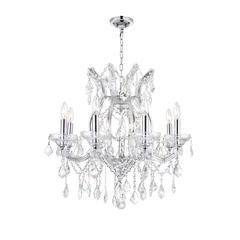 Maria Theresa 9 Light Up Chandelier With Chrome Finish