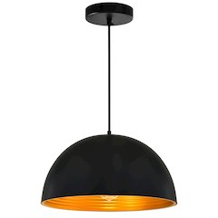 Modest 1 Light Down Pendant With Black Finish