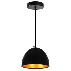 Modest 1 Light Down Mini Pendant With Black Finish