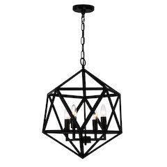 Amazon 4 Light Up Pendant With Black Finish