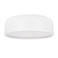 Campton 3 Light Drum Shade Flush Mount With White Finish