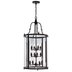 Desire 12 Light Drum Shade Chandelier With Oil Rubbed Bronze Finish