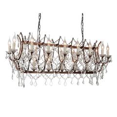 Phraya 24 Light Up Chandelier With Light Brown Finish