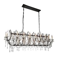 Phraya 24 Light Up Chandelier With Dark Brown Finish