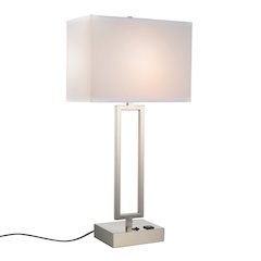 Torren 1 Light Table Lamp With Satin Nickel Finish