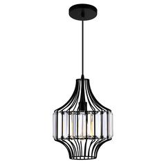 Alethia 1 Light Down Pendant With Black Finish