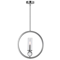 Elton 1 Light Pendant With Satin Nickel Finish