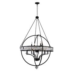 Arkansas 12 Light Chandelier With Black Finish