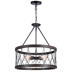 Amazon 5 Light Drum Shade Chandelier With Gun Metal Finish