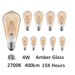 ST19 Warm White 2700K LED 4W Light Bulb (Set of 10)