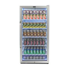 8.1 cu. ft. Stainless Steel Commercial Beverage Merchandiser Refrigerator