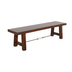 Beige Wood Bench, Solid Wooden Bench for Indoor Use, Small Entryway Bench