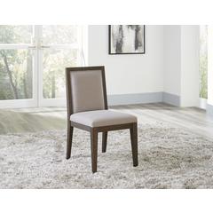 Modesto Wood Frame Upholstered Side Chair in Koala Linen, set of 2