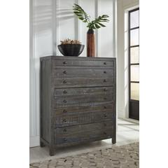Townsend Solid Wood Five Drawer Chest in Gunmetal (2024)