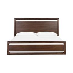 Sol Acacia Wood Platform Bed in Brown Spice