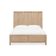 Dorsey Wooden Panel Bed in Granola
