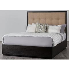 Oxford Upholstered Platform Bed in Toast
