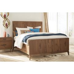 Adler Wood Panel Bed in Natural Walnut