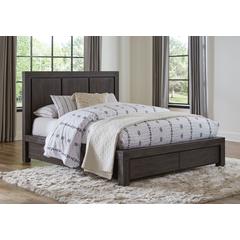 Meadow Solid Wood Footboard Storage Bed in Graphite