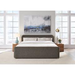 Kiki Upholstered Platform Bed in Pumpernickel Boucle