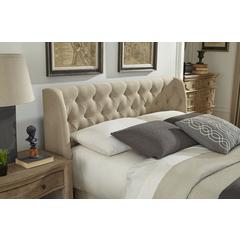Levi Wingback Upholstered Headboard in Toast Linen