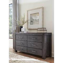 Meadow Six Drawer Solid Wood Dresser in Graphite (2024)