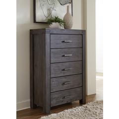 Meadow Five Drawer Solid Wood Chest in Graphite (2024)