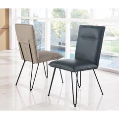 Demi Hairpin Leg Modern Dining Chair in Cobalt, set of 2