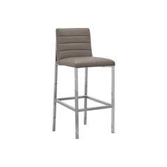 Amalfi Metal Back Bar Stool in Taupe, set of 2