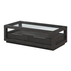 Oxford Two Drawer Rectangular Coffee Table in Basalt Grey