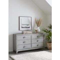 Boho Chic Six-Drawer Dresser in Washed White (2024)