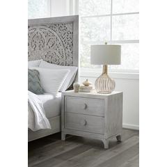 Boho Chic Nighstand in Washed White