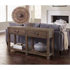 Craster Reclaimed Wood Console Table in Smoky Taupe