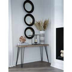 Everson Solid Fir Console Table in Sand Dollar