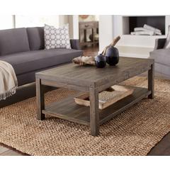 Craster Reclaimed Wood Rectangular Coffee Table in Smoky Taupe