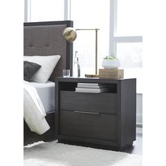 Oxford Two Drawer Nightstand in Basalt Grey