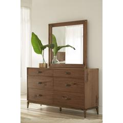 Adler Six Drawer Dresser in Natural Walnut (2024)